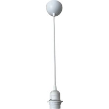 Mikasso Sarkıt E27 Duy Takımı Yarım Dişli Avize Başlık Duyu Beyaz 70CM Bakalit (1 Adet)