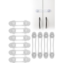 Özgürce 10 Adet Çok Amaçlı Mini Dolap ve Çekmece Kilidi Seti