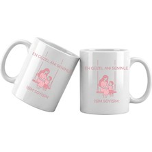 Liya Gift Collection Kişiye Özel Anne Kupası – Isim Yazılı Şık Tasarım Hediye