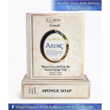Lawin Ardıç Özlü Doğal Süngerli Sabun – Banyo Süngeri Lif, Peeling Etkili, Zengin Köpük