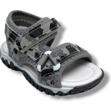 Arzen Bebe 226-26 Cırtlı Kamuflaj Desenli Anatomik Erkek Çocuk Sandalet 22-25
