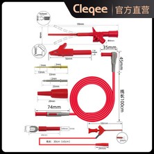 Cleqee P1300E 24 Parça  Çok Işlevli Değiştirilebilir Multimetre Probu Test Ölçüm Kablo Kiti