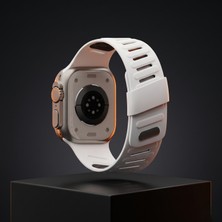 bbtech Apple Watch Series 11/10/9/8/7/6/ultra3-2/se3-2 Uyumlu 49/46/45/44MM Premium Silikon Çift Renk Kordon Esnek Leke Tutmaz Rengi Solmaz Kararmaz Silinebilir Akıllı Saat Kayış