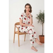 OREİRO Çilekli Kadın Pijama Takımı