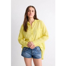 Paw Garage Kadın Perry Keten Gömlek Oversize