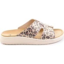 Bambi Leopar Hakiki Deri Kadın Terlik K04694025003