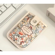 My Balli Store Vintage Çiçek Desenli Suni Deri Kartlık