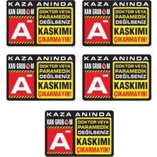 Özengrafik A- Kan Grubu Motor Kaskı Etiketi