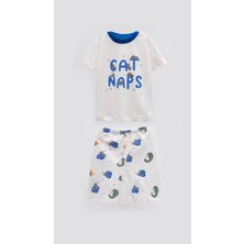 Aden Kids "kedili Desenli Bebek ve Çocuk Yazlık Pijama Takımı - Rahat ve Şirin 0-4 Yaş Unisex"