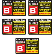 Özengrafik B- Kan Grubu Motor Kaskı Etiketi