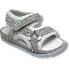 Arzen Bebe 224-26 Simli Cırtlı Anatomik Kız Bebek Sandalet 19-21