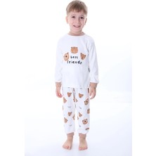 Aden Kids Kız Çocuk ve Erkek Çocuk Karikatür Baskılı Bebek ve Çocuk Pijama Seti