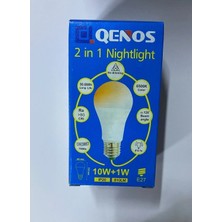Mikasso 10W 1W LED Ampul Beyaz Renk 10W 1W Gece Lambası Ampul 2 Renk LED Ampul Beyaz-Yeşil