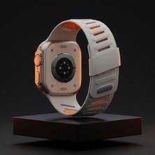 bbtech Apple Watch Series 11/10/9/8/7/6/ultra3-2/se3-2 Uyumlu 49/46/45/44MM Premium Silikon Çift Renk Kordon Esnek Leke Tutmaz Rengi Solmaz Kararmaz Silinebilir Akıllı Saat Kayış