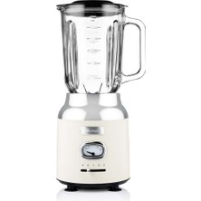 Özbience Krem Renkli Retro Masa Blender, Şık ve Fonksiyonel Tasarım