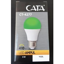 Mikasso Kırmızı Renk LED Ampul 9W E27 Duy CT-4277 Yeşil