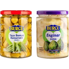 Burcu Enginar ve Bamya 550 gr Cam 2 Li Paket