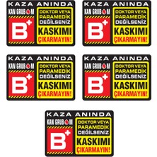 Özengrafik B+ Kan Grubu Motor Kaskı Etiketi