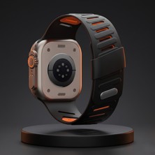 bbtech Apple Watch Series 11/10/9/8/7/6/ultra3-2/se3-2 Uyumlu 49/46/45/44MM Premium Silikon Çift Renk Kordon Esnek Leke Tutmaz Rengi Solmaz Kararmaz Silinebilir Akıllı Saat Kayış