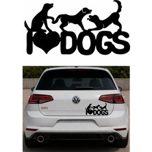 Sticker Usta Köpekleri Seviyorum I Love Dogs Sticker Oto Araba Moto Kask Sticker 00197