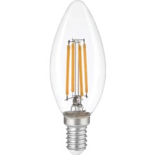 Mikasso Dekoratif Mum LED Avize Ampulü 6W 3000K E14 Gün Işığı Erd-92