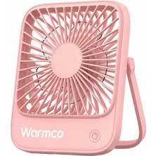 Warmco D1 Masaüstü Vantilatör USB ve Type-C Bağlantılı Taşınabilir Ultra Ince Soğutucu Fan Pembe