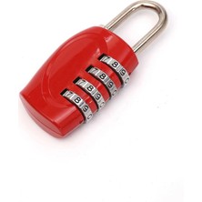 Mikasso 4 Hane 25 mm Şifreli Sıfırlanabilir Dolap Bagaj Çanta Kilidi Asma Kilit CIN538KR