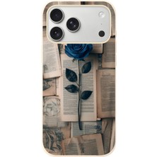 Le Balvo Iphone 17 Pro Max Uyumlu Mor Gül Baskılı Silikon Kılıf