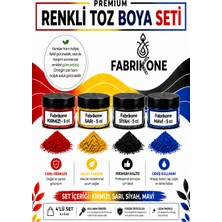 Fabrikone 4'lü Set Premium Parafin Soya Wax Toz Mum Boyası Hobi Seti - 5 cc (Kırmızı, Sarı, Siyah, Mavi) BKFAB4KSRSM5G
