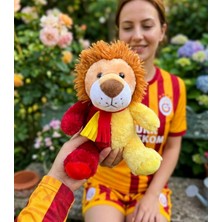 LRS Store Sarı Kırmızı Sevimli Aslan Peluş Oyuncak - 23 cm Taraftar Hediye Aslan Figür Peluş