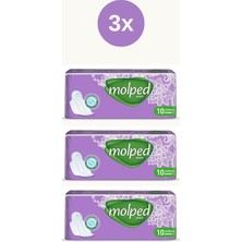 Molped Kanatlı Normal Hijyenik Ped 10'lu x 3 Adet