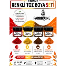 Fabrikone 4'lü Set Premium Parafin Soya Wax Toz Mum Boyası Hobi Seti - 5 cc (Kırmızı, Sarı, Kahverengi, Turuncu) BKFAB4KSRKHT5G