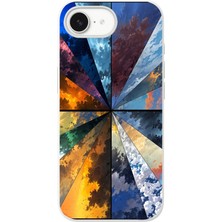 Le Balvo Iphone 16E Uyumlu Mevsim Geçişleri Baskılı Silikon Kılıf