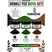 Fabrikone 3'lü Set Premium Parafin Soya Wax Toz Mum Boyası Hobi Seti - 5 cc (Siyah, Yeşil, Kahverengi) BKFAB3SYKH5G