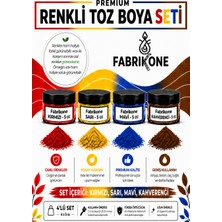 Fabrikone 4'lü Set Premium Parafin Soya Wax Toz Mum Boyası Hobi Seti - 5 cc (Kırmızı, Sarı, Mavi, Kahverengi) BKFAB4KSRMKH5G