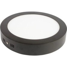 Mikasso CT-5235 18 Watt Sıva Üstü Yuvarlak Siyah Kasa LED Panel Armatür 6400K Beyaz