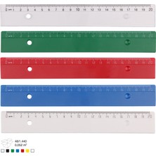 Ark 20 cm Şeffaf ve Opak Renkli Plastik Cetvel