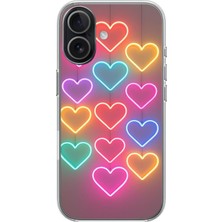 Le Balvo iphone 17 Uyumlu Neon Kalpler Baskılı Silikon Kılıf