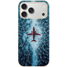 Le Balvo Iphone 17 Pro Max Uyumlu Kış Ortasında Uçak Baskılı Silikon Kılıf
