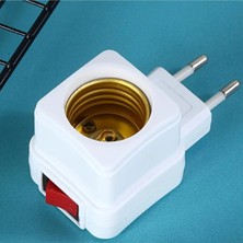 Mikasso Yeni E27 Duy LED Işık Lamba Ampuller Için Piriz Ab/abd Fiş Adaptörü On/off Anahtarı Tak Çalıştır