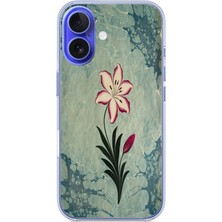 Le Balvo Iphone 16 Uyumlu Çiçek Deseni Baskılı Silikon Kılıf
