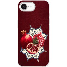 Le Balvo Iphone 16E Uyumlu Nar Retro Baskılı Silikon Kılıf