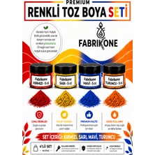 Fabrikone 4'lü Set Premium Parafin Soya Wax Toz Mum Boyası Hobi Seti - 5 cc (Kırmızı, Sarı, Mavi, Turuncu) BKFAB4KSRMT5G