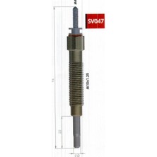 Svac Kızdırma Bujisi  Hyundaı H100 E.m 12V Mıtsubıshı Colt 1.8D-L200-L300-SIGMA 2.3-2.5d 12V E20-E23-E24-  Nyssan Pıck-Up2.3-2.5-2.7d 11V Kıa K2500-PR Bango (4 Ad )