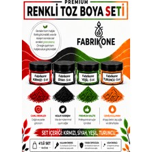 Fabrikone 4'lü Set Premium Parafin Soya Wax Toz Mum Boyası Hobi Seti - 5 cc (Kırmızı, Siyah, Yeşil, Turuncu) BKFAB4KSYT5G