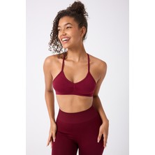 Forever More Dikişsiz Sporcu Sırt Detaylı Askılı Crop Büstiyer