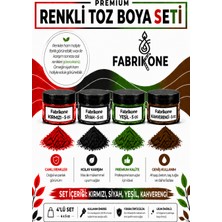 Fabrikone 4'lü Set Premium Parafin Soya Wax Toz Mum Boyası Hobi Seti - 5 cc (Kırmızı, Siyah, Yeşil, Kahverengi) BKFAB4KSYKH5G