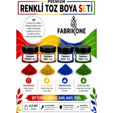 Fabrikone 4'lü Set Premium Parafin Soya Wax Toz Mum Boyası Hobi Seti - 5 cc (Kırmızı, Sarı, Mavi, Yeşil) BKFAB4KSRMY5G
