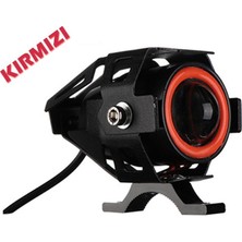 GMS Motosiklet Sis Farı Angel Kırmızı Ortası Beyaz Çakarlı