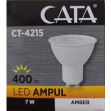 Mikasso Cata 5 Adet 7W Amber Çanak LED Ampul Gu 10 Ct 4215R